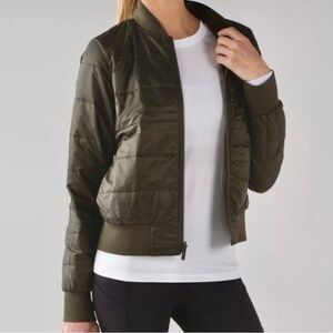 Lululemon Non-Stop Bomber (Reversible) Dark Olive - size S